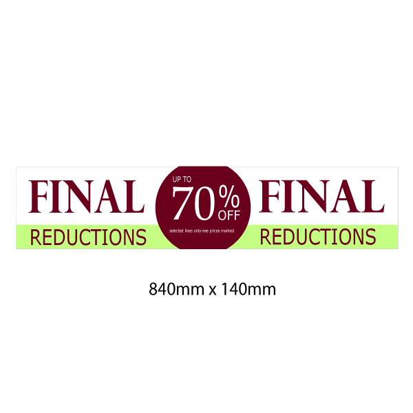Final Reductions Upto 70%off posters (10) | Closing Down;% Off Signage;70%off;Clearance - Sale Posters & Signs