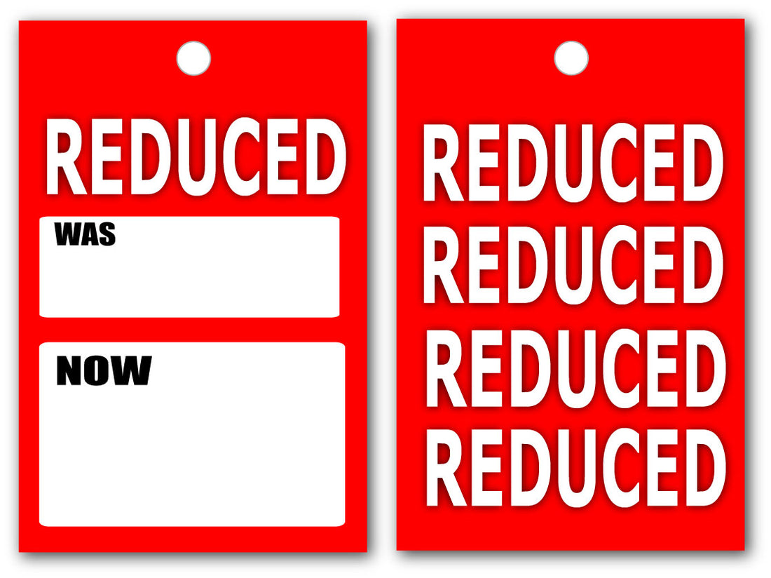 d/s Reduced was now 4.5" x 3" per 100 | Yellow and Black pos;Black Friday - Sale Posters & Signs