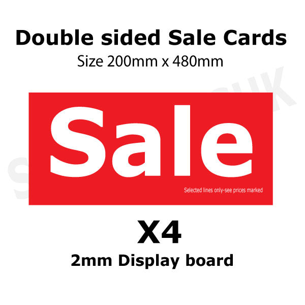 Sale Card 480 mm x 200mm (4) | hanging cards - Sale Posters & Signs