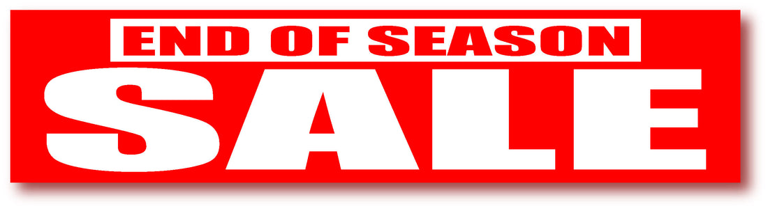 End of Season Sale posters size1000mm x 250mm | sale posters red Impact - Sale Posters & Signs