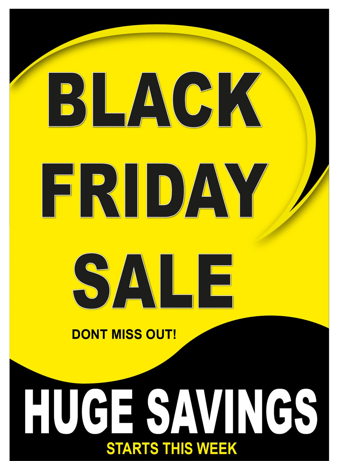 Black Friday Sale posters for shops size A1 - Sale Posters & Signs