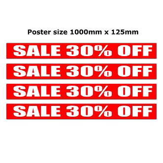 Sale 30%off Posters size 1000mm x 125mm(4)