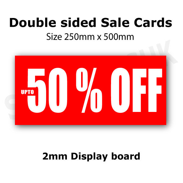 upto 50% off Header Card impact 500 mm x 250mm | hanging cards;50%off - Sale Posters & Signs