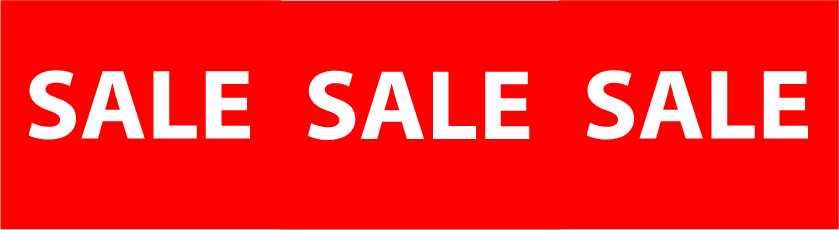 Sale double sided Large signs 1500mm x 500mm | sale posters red Impact;hanging cards - Sale Posters & Signs