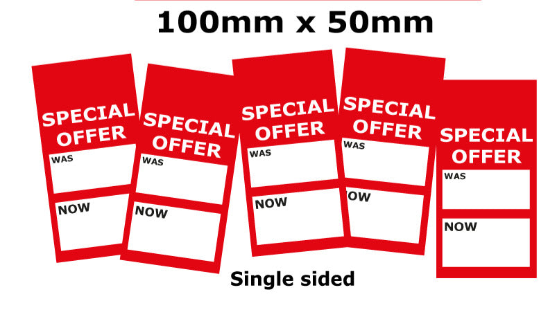 special offer small sale hanger tickets 4" x 2" | sale tickets;sale posters red Impact - Sale Posters & Signs