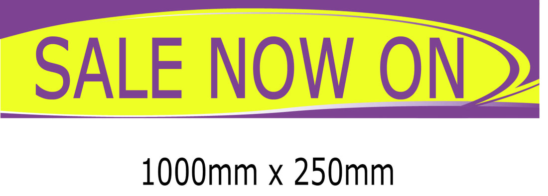 Sale Now On Poster, Lime & Purple – 1000×250mm