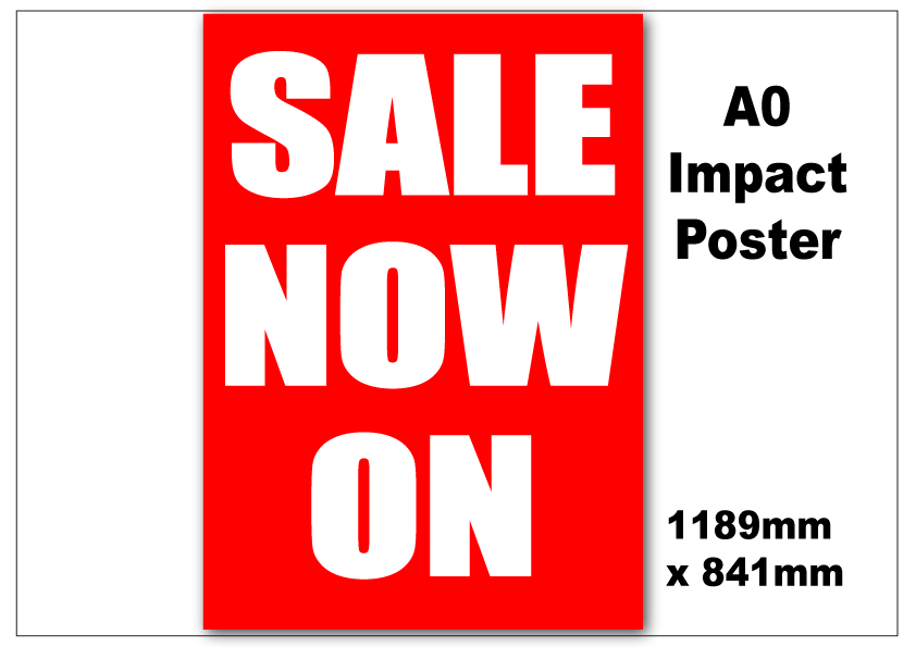 AO Sale Poster Size1189mm x 841mm - Sale Posters & Signs
