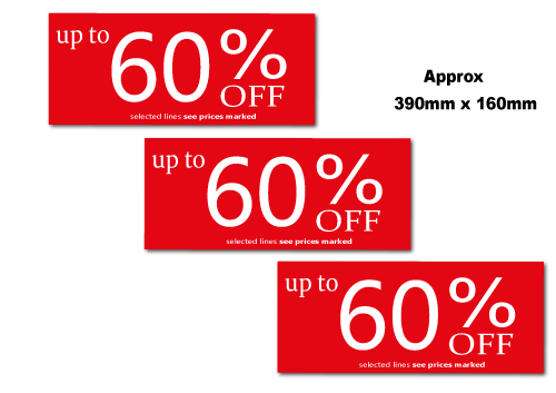 60%off Price display Cards 360mm x 160mm (10) | 60% off;rail cards;Clearance - Sale Posters & Signs