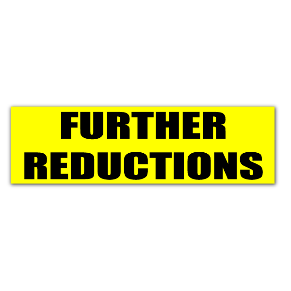 Further Reductions Yellow 1000 x 250 | Yellow and Black pos;Black Friday;sale signage red - Sale Posters & Signs