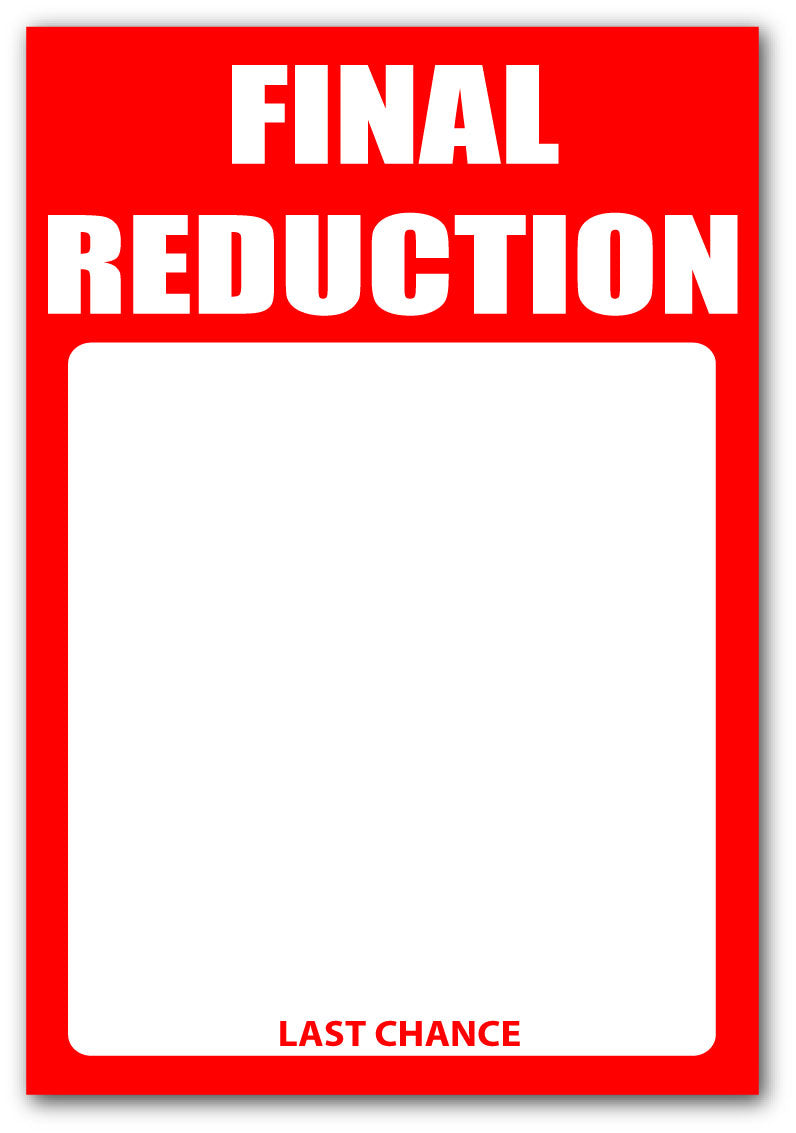 Final Reduction tickets A5 per 50 | sale tickets;Closing Down - Sale Posters & Signs