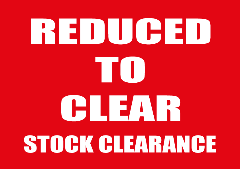 Reduced to Clear Rail Cards 250mm x 200mm Card | rail cards;other Signage;hanging cards - Sale Posters & Signs
