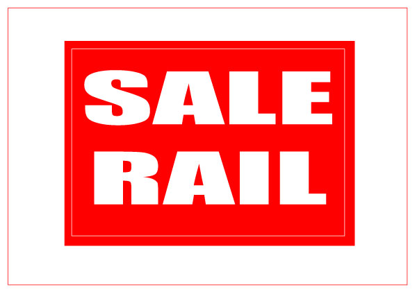Sale Rail Cards 250mm x 200mm Card d/s | rail cards;other Signage;hanging cards;sale posters red Impact - Sale Posters & Signs