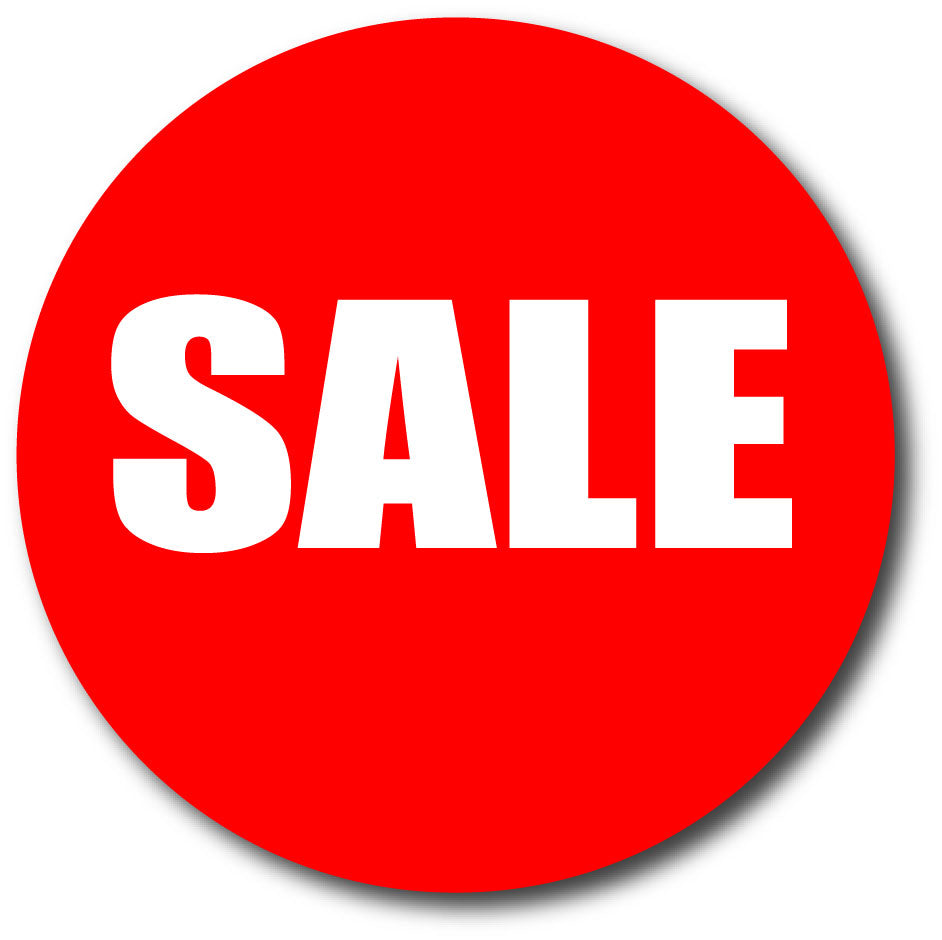 Round Sale window posters d/sided 480mm | sale posters red Impact;hanging cards - Sale Posters & Signs