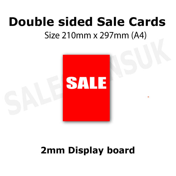Sale Card impact size A4 D/s Rigid | sale posters red Impact;hanging cards - Sale Posters & Signs