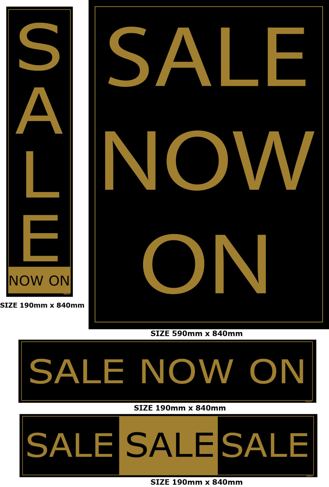 Sale Gold & Black poster Big Pack inc 16 | Gold and Black Collection - Sale Posters & Signs