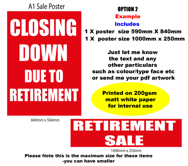 Bespoke A1 and 1000mm x 250mm Poster print | Bespoke posters - Sale Posters & Signs