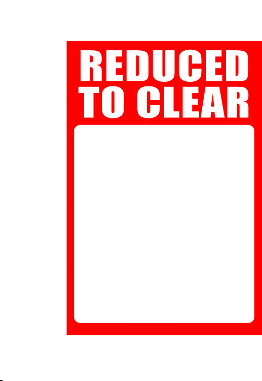 Reduced to Clear tickets A5 per 50 | sale tickets - Sale Posters & Signs
