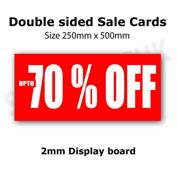 upto 70% off Header Card impact 500 mm x 250mm | hanging cards;70%off - Sale Posters & Signs
