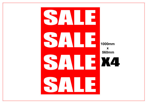 Sale Sale Sale posters(4) 1000mm x 560mm - Sale Posters & Signs