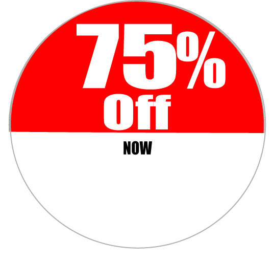 75%off Red Stckers 500 per roll | % Off Signage;Sale Stickers;75%off - Sale Posters & Signs
