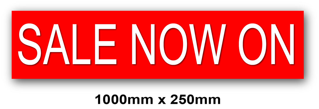 Sale Now On Horizontal Red and Black poster x 6 | Red and Black Sale;Sale posters New - Sale Posters & Signs