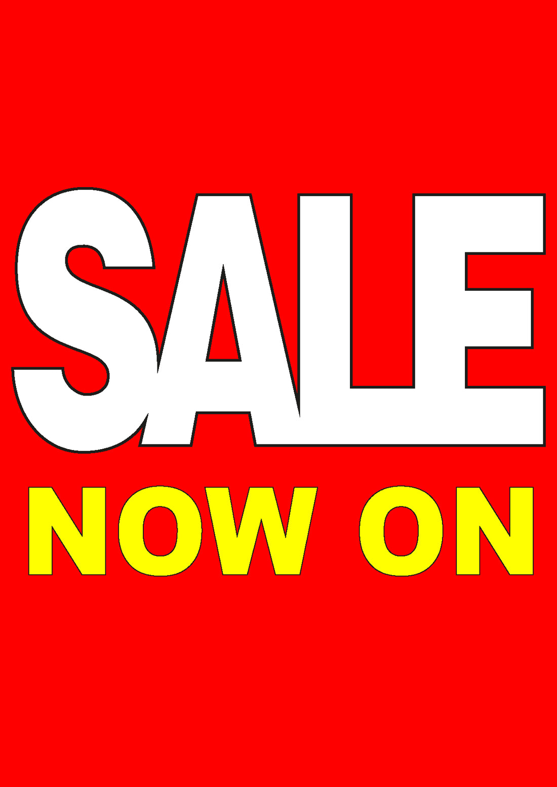 SALE NOW ON Portrait POSTER A1/A2/A3/A4 | Bespoke posters;Sale posters New;sale posters red Impact - Sale Posters & Signs