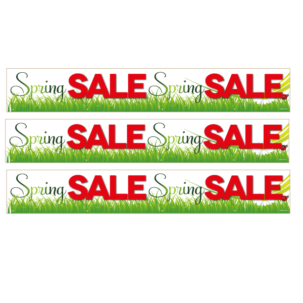 Spring Sale 125mm x 840mm Posters pack of 5 - Sale Posters & Signs
