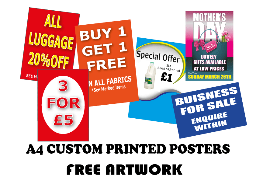 Bespoke A4 Poster or strutted card print | other Signage;Other Posters;Bespoke posters - Sale Posters & Signs