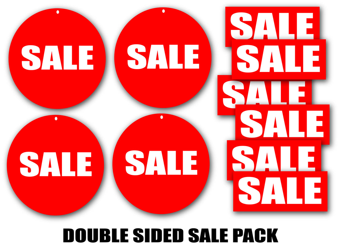 Sale Double sided pack includes over 10 - Sale Posters & Signs