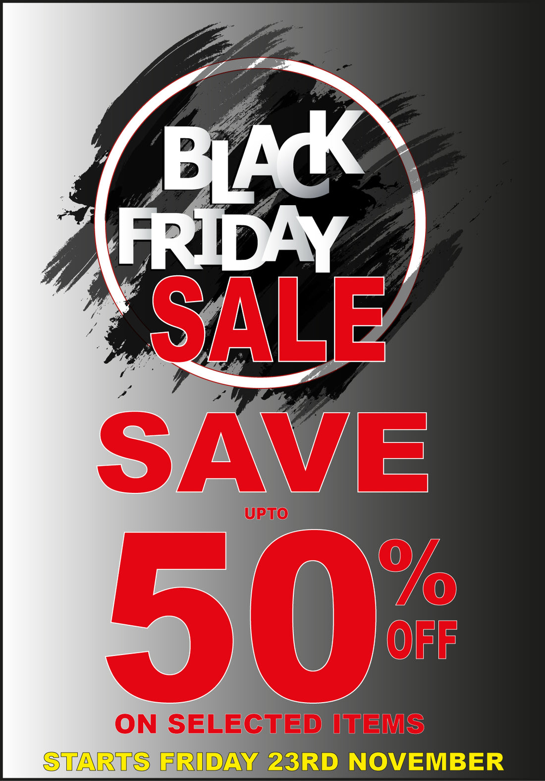 BLACK FRIDAY 2 CUSTOM POSTER A1/A2/A3/A4 CARD | Bespoke posters;Black Friday - Sale Posters & Signs