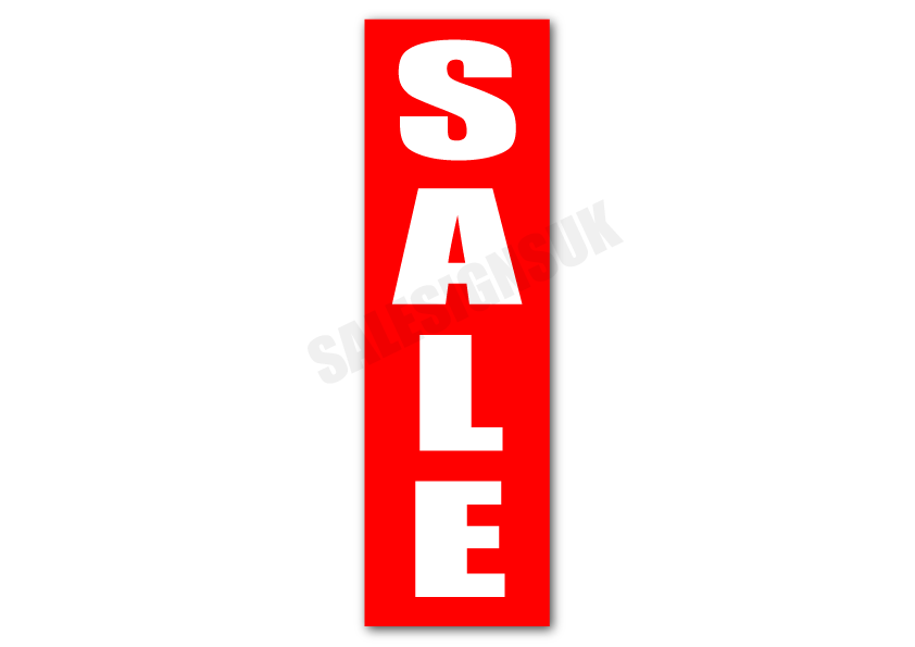 Sale posters Vertical size1000mm x 250mm | sale posters red Impact - Sale Posters & Signs