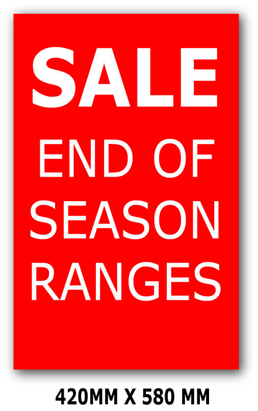 Sale End of season Boxboard size 420mm x 580mm | Other Posters;Clearance - Sale Posters & Signs