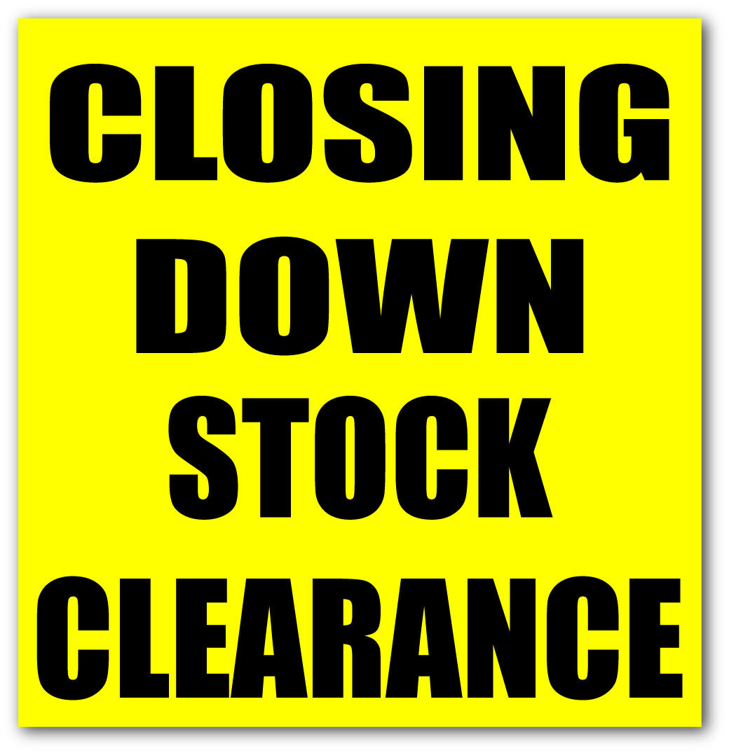 Closing down pack Yellow 1000mm x 1000mm | Yellow and Black pos - Sale Posters & Signs