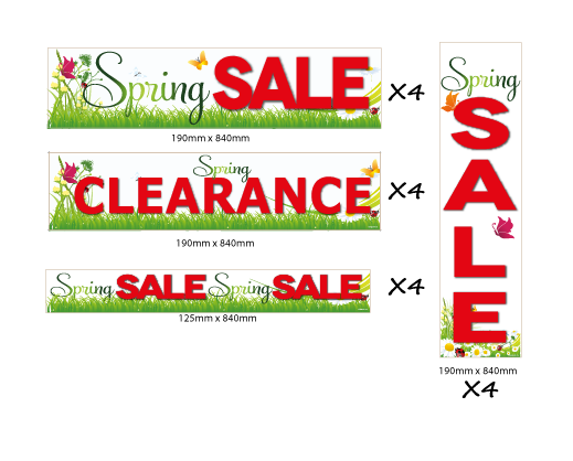 Spring Sale Posters small Pack (16) - Sale Posters & Signs