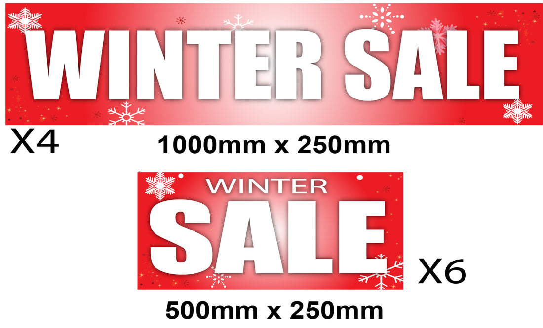 Sale Posters Winter pack | sale value packs;winter sale;sale posters red Impact;Red and Black Sale - Sale Posters & Signs