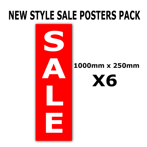 NEW Sale Vertical posters pack of 6 | sale value packs;Sale posters New - Sale Posters & Signs