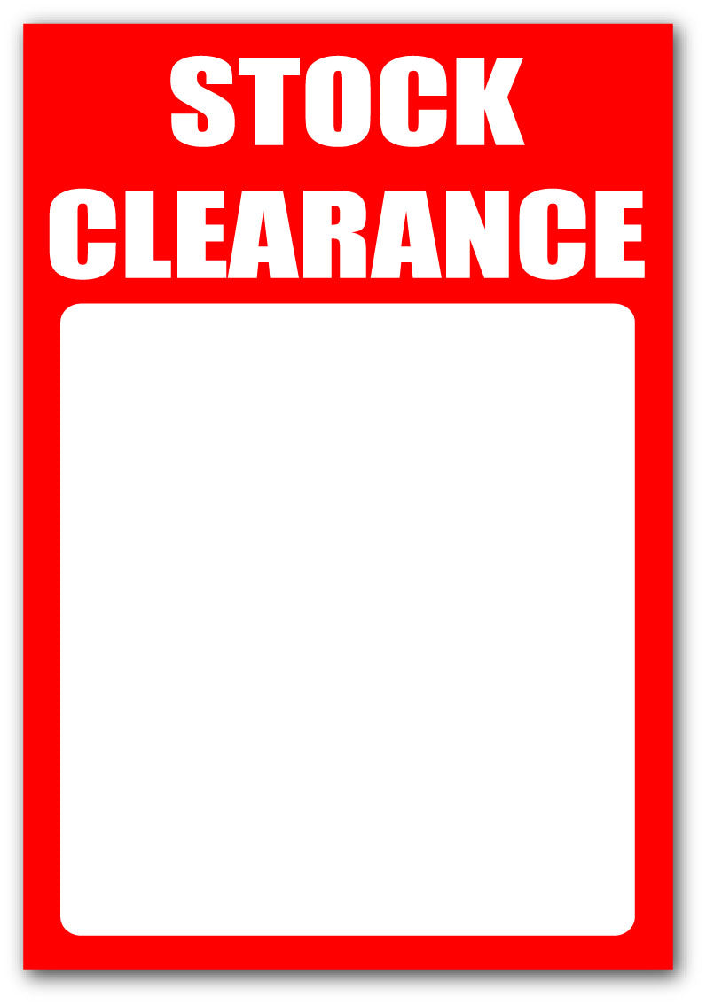 Stock Clearance tickets A5 per 50 | sale tickets;Closing Down - Sale Posters & Signs
