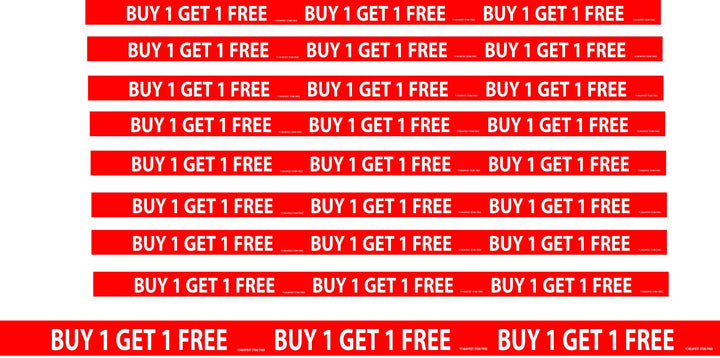 But 1 Get 1 Fre Shelf strips 10 size 35mm x 1000mm - Sale Posters & Signs