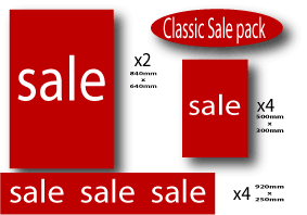 Sale Classic Posters pack includes 10 - Sale Posters & Signs