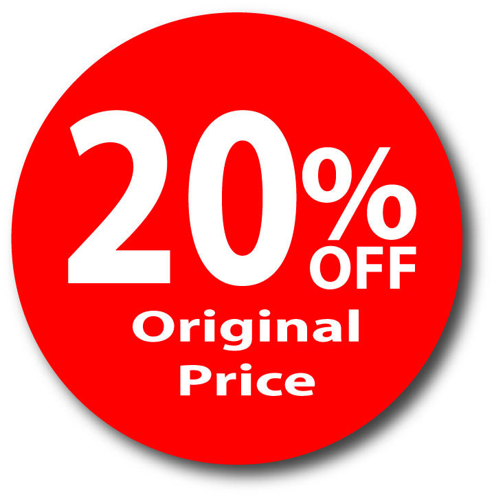 Sale 20%off Red Stckers 1000 per roll | % Off Signage;Sale Stickers;20%off - Sale Posters & Signs