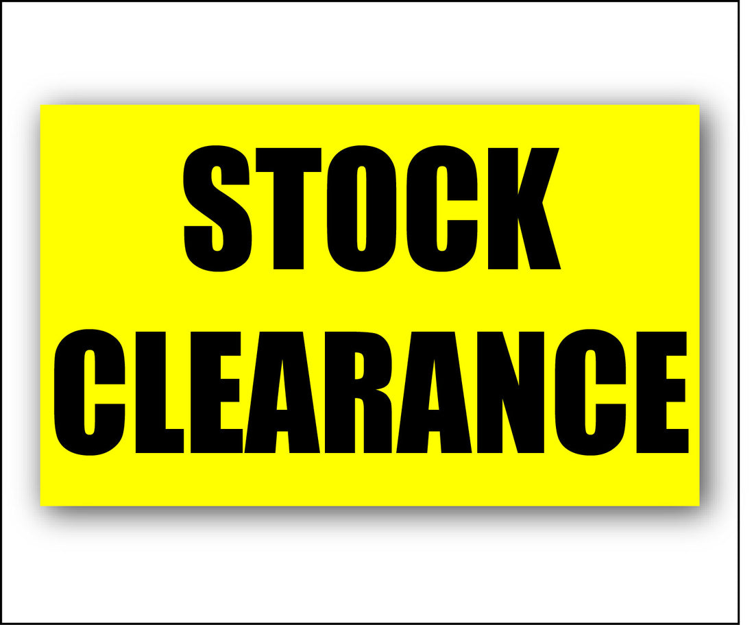 Large Stock Clearance Yellow 1000 x 500 | Closing Down;Yellow and Black pos;Black Friday - Sale Posters & Signs
