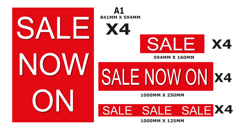 Red and Black Sale posters pack In 16 - Sale Posters & Signs