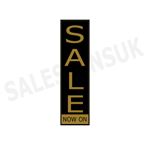 Vertical Sale Gold & Black poster 190mm x 840m | Gold and Black Collection - Sale Posters & Signs