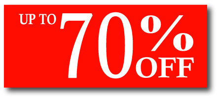 upto 70% display Cards 480mm x 190mm d/s | % Off Signage;rail cards;other Signage - Sale Posters & Signs