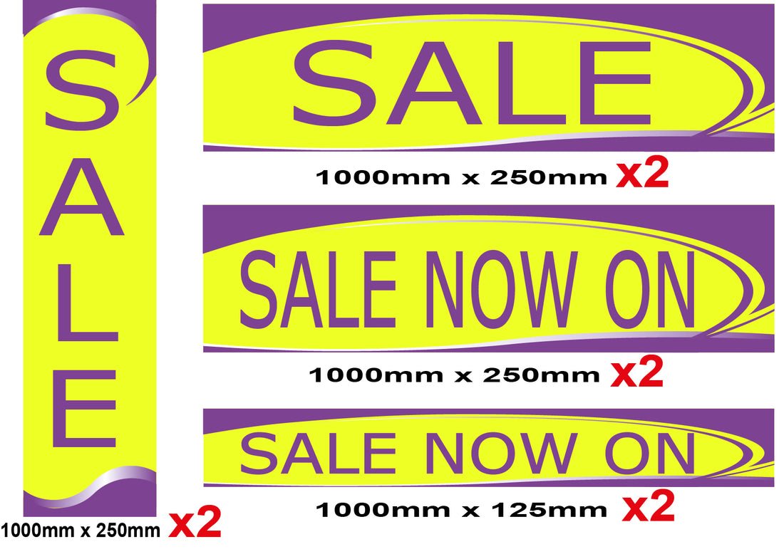 Sale Posters purple and Lime pack | sale value packs - Sale Posters & Signs