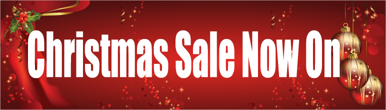 christmas Sale now on poster 1000mm x 250mm - Sale Posters & Signs