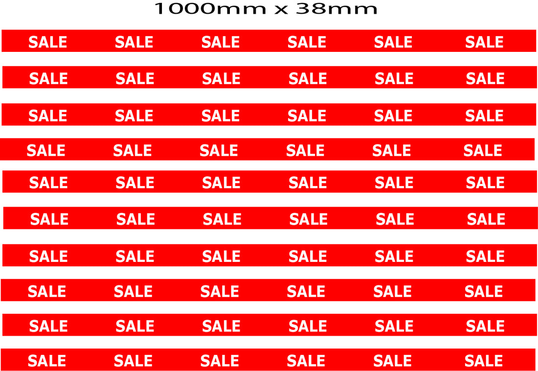 Sale shelf edge strips Size 1000mm x 38mm(10) | Shelf Strips;Sale posters New - Sale Posters & Signs