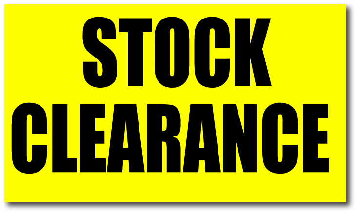 Stock Clearance Yellow Poster size 1000mm x 500mm | Closing Down;other Signage - Sale Posters & Signs