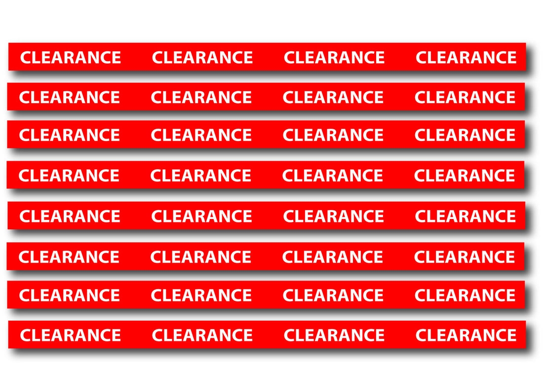 Clearance Shelf strips inc 10 size 35mm x 1000mm | sale posters red Impact;Shelf Strips - Sale Posters & Signs