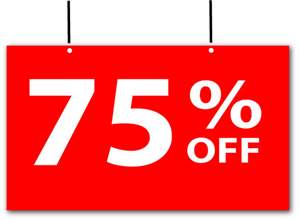 75% off large Hanging Card 740mm x 480mm | hanging cards;75%off - Sale Posters & Signs